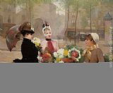 Louis Marie de Schryver The Flower Seller painting